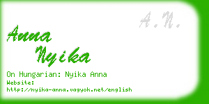 anna nyika business card